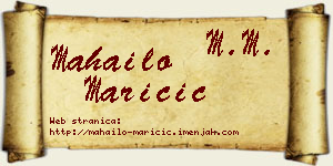 Mahailo Maričić vizit kartica
